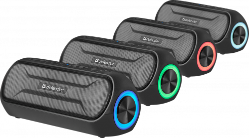 Колонка портативная DEFENDER Enjoy S1000 20Вт, bluetooth 4.2.,cветодиодная подсветка,черный (1/20) (65688) фото 2