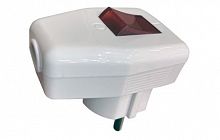 Вилка угловая ECOLA base с выключателем Белая с заземлением 16А 250V (12/240) (AEPL4WEAY)