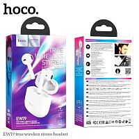 Наушники внутриканальные HOCO EW19 Plus Delighted, пластик, bluetooth 5.3, микрофон, цвет: белый (1/20/200) (6931474790989)