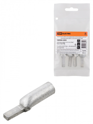Наконечник кабельный штифтовой алюминиевый луженый под опрессовку НШАЛ 35-20 (4 шт./упак) TDM (1/125) (SQ0584-2003) Наконечник кабельный штифтовой алюминиевый луженый под опрессовку НШАЛ 35-20 (4 шт./упак) TDM (1/125) (SQ0584-2003)