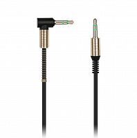 Кабель Smartbuy AUX 3.5-3.5 мм (M-M), 1 м, черный, с Г-образным наконечником, (A-35-35-fold black)/100