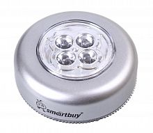 Фонарь SMARTBUY SBF-831-S, PUSH LIGHT, серебро, 1 шт х 4 LED, 3xAAA (1/200)