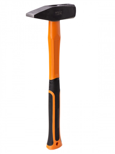 Молоток слесарный, 800 гр, кованый, с усилен. прорезиненной фиберглассовой рукояткой "Алмаз" TDM (1/1/12) (SQ1036-0115) фото 6