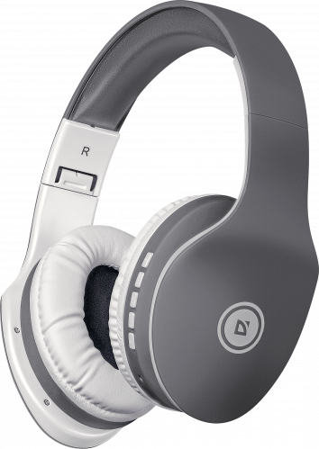 Наушники полноразмерные DEFENDER FreeMotion B525, Bluetooth.MP3.FM, серые/белые (1/40) (63527) фото 2