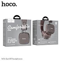 Наушники полноразмерные HOCO W56 Earl, bluetooth 5.4, AUX, 250mAh, цвет: коричневый (1/45) (6942007633338)