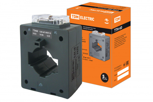 Трансформатор тока ТТН 60/ 800/5-10VA/0,5S-Р TDM (1/18) (SQ1101-1161) Трансформатор тока ТТН 60/ 800/5-10VA/0,5S-Р TDM (1/18) (SQ1101-1161)