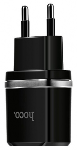 Блок питания сетевой 2 USB HOCO C12, 2400mA, пластик, цвет: белый (1/10/100) (6957531047759) фото 18
