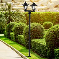 Светильник ЭРА ERASV01-01 садовый на солнечной батарее пластик черный 150 см (12/96) (Б0049551)