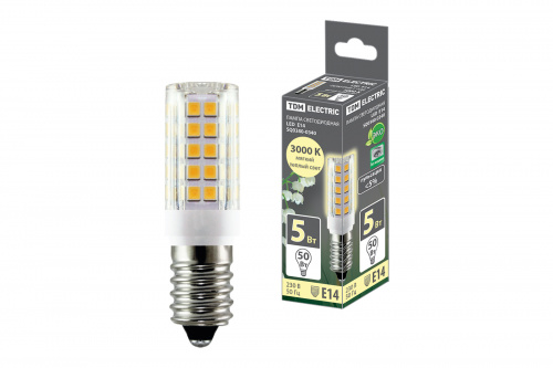 Лампа светодиодная TDM Т25 Е14 5Вт 230В 3000 К, SMD, 16x54 мм (1/20/500) (SQ0340-0340)