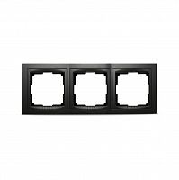 Рамка SMARTBUY 3-местная пластик черная "Нептун" (SBE-05b-Plastic-FR-3)