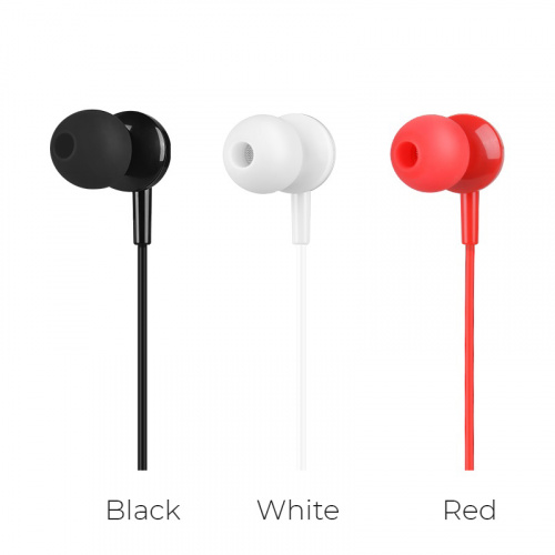 Наушники внутриканальные HOCO M14 Inital Sound, микрофон, кабель 1.2м, цвет: белый (1/30/300) (6957531049333) фото 3