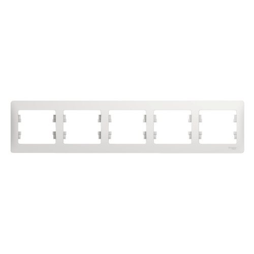 Рамка 5-м GLOSSA горизонт. бел. Systeme Electric GSL000105 (1/5/30)