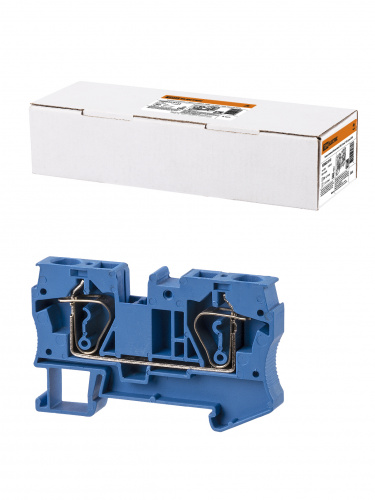 Зажим клеммный безвинтовой (ЗКБ) 16мм2 100А синий TDM (5/125) (SQ0822-0142)