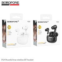 Наушники внутриканальные Borofone FQ9 Peaceful, пластик, bluetooth 5.4, микрофон, цвет: белый (1/14/84) (6941991122460)