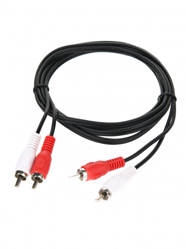 Кабель соединительный TELECOM 2xRCA (M) / 2xRCA (M), чёрный, 2 м. (1/200) (TAV7158-2M) фото 2