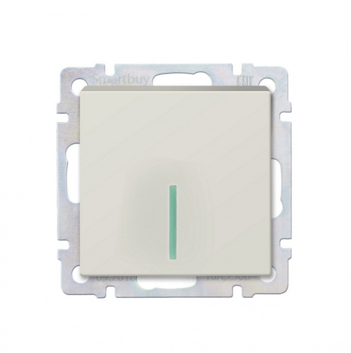 Выключатель SMARTBUY скрытая установка, 1-клавишный с индикатором 10А бежевый "Нептун" (SBE-05i-10-SW1-1) Выключатель SMARTBUY скрытая установка, 1-клавишный с индикатором 10А бежевый "Нептун" (SBE-05i-10-SW1-1)