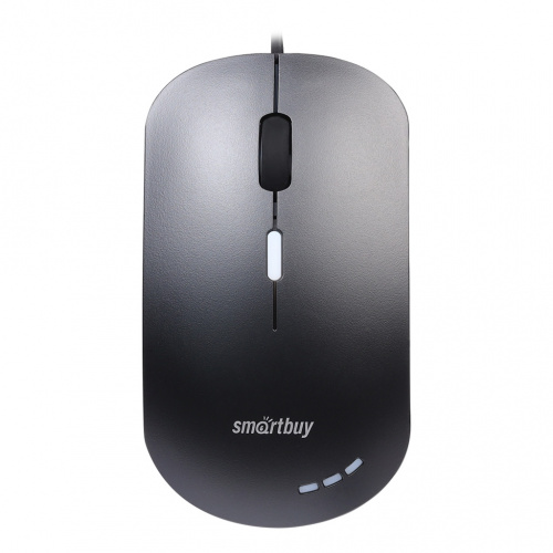 Мышь проводная Smartbuy 288-K, беззвучная с подсветкой, черный (SBM-288-K)(1/40)