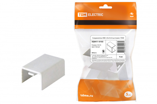 Соединитель КМС 40x16 (цена за уп. 4шт./комп.) TDM (1/25/250) (SQ0411-0104)