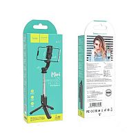 Монопод для селфи HOCO K17, Figure, bluetooth, штатив, трипод, с пультом управления, цвет: чёрный (1/15/150) (6931474762450)