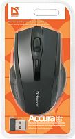 Беспроводная мышь DEFENDER Accura MM-365, 6 кнопок, 800-1600 dpi, USB, черный (1/40) (52365)