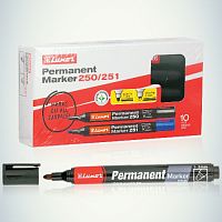 Маркер перманентный Luxor PERMAMENT MARKER 250, ЧЕРНЫЙ пулевидный 1/3мм(3451) 233838 (1/12) (Б0048246)