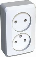 Розетка 2-м О/У ЭТЮД 16А IP20 250В без заземл. без защ. шторок бел. Systeme Electric PA16-005B (1/16/128)