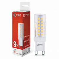 Лампа светодиодная IN HOME JCD 9Вт 230В G9 4000К 860Лм (20/500) (4690612036380)