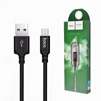 Кабель USB - микро USB HOCO X14 Times speed, 1.0м, круглый, 2.0A, ткань, цвет: чёрный (1/33/330) (6957531062844)