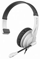 Гарнитура A4TECH HS-11 черный/белый 2м накладные оголовье (1/30) (HS-11/3.5MM PLUG/BLACK+WHITE)