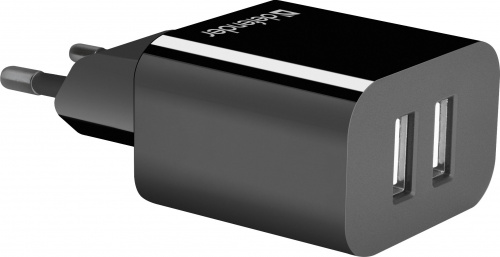Блок питания сетевой 2 USB DEFENDER UPC-21, черный, 5V/2.1А, кабель microUSB (1/50) (83581) фото 7