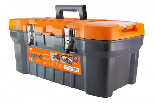 Ящик для инструментов ТЕХНИК-22, 56х28х24 см, метал. замки, лоток, два органайзера, «Рубин» TDM (1/6) (SQ1032-0203)