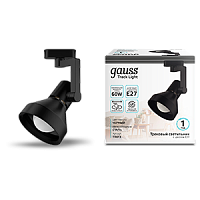 Светильник GAUSS трековый конус E27 220V IP20 112*230мм черный однофазный 1/20 (TR013)