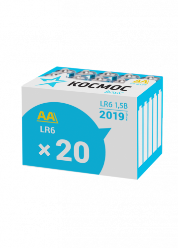 Элемент питания КОСМОС  LR6 20BOX  (б/б) (20/640) (KOCLR620BOX)