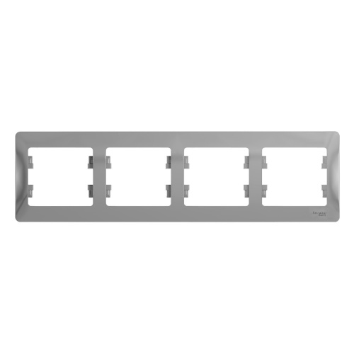 Рамка 4-м GLOSSA горизонт. алюм. Systeme Electric GSL000304 (1/5/20) Рамка 4-м GLOSSA горизонт. алюм. Systeme Electric GSL000304 (1/5/20)