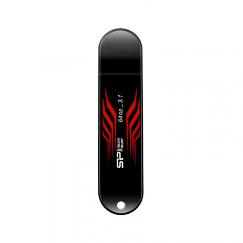 Флеш-накопитель USB 3.0  64GB  Silicon Power  Blaze B10, термочувствительный корпус, черный (SP064GBUF3B10V1B) фото 5