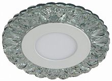 Светильник светодиодный ЭРА DK LED 16 SL/WH круглый "белая подсветка" 3+3W прозрачный/белый (40/960) (Б0036497)