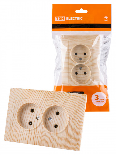 Розетка двойная 2П 10А 250В сосна , с/у, "Лама" (7/84) TDM (SQ1815-0324) Розетка двойная 2П 10А 250В сосна , с/у, "Лама" (7/84) TDM (SQ1815-0324)