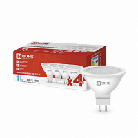 Лампа светодиодная IN HOME JCDR-VC 4PACK 11Вт 230В GU5.3 6500К 990Лм (4шт./упак) (1/25) (4690612047959)
