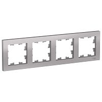 Рамка 4-м ATLASDESIGN универс. алюм. Systeme Electric ATN000304 (1/5/20)