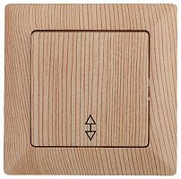 Переключатель INTRO 10А-250В, СУ, Solo, сосна (10/200/3200) 4-103-11 (Б0043283)