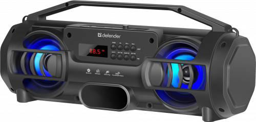 Портативная акустика DEFENDER G104 12Вт, Light/BT/FM/TF/USB/TWS, встроенная подсветка, черная (1/10) (65104)
