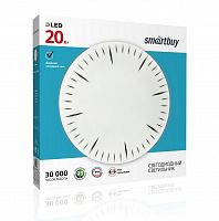 Светильник светодиодный SMARTBUY потолочный 20W сloсk, 6000К, 1600Лм, 320*60мм (SBL-сloсk-20-W-6K) (1/20) (SBL-Clock-20-W-6K)