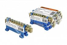 Шина "N" нулевая с изолятором на DIN-рейку 6x9мм стойка мал. 10 групп инд. стикер TDM (SQ0801-0113)