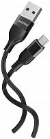 Кабель для зарядки и передачи данных S72 MicroUSB черный, 2.4 А, сил., 1м, Smartbuy (iK-12-S72b)