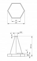 Светильник светодиодный ЭРА Geometria Hexagon SPO-121-W-40K-038 38Вт 4000К 4000Лм IP40 600*600*80 белый подвесной (Б0050550)