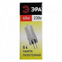 Лампа ЭРА галогенная G4-JCD-40W-230V-FR G4 40Вт капсула матовая теплый белый свет (1/1000) (C0039282)