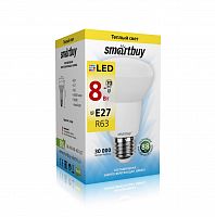 Лампа светодиодная SMARTBUY R63 8Вт 220V 3000K E27 (рефлекторная, теплый свет) (10/100) (SBL-R63-08-30K-E27)