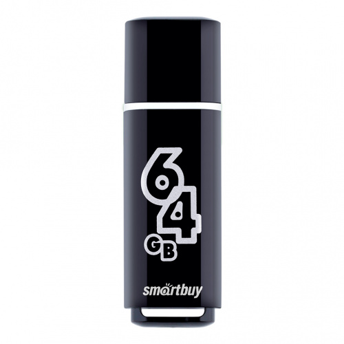 Флеш-накопитель USB  64GB  Smart Buy  Glossy  чёрный (SB64GBGS-K)