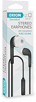 Стерео-гарнитура OXION HS230, черная, внутриканальная, 20-20kHz, не меньше 100dB, 16 Ом, шнур 1м. в коробке (1/160) (OX-HS230BK)