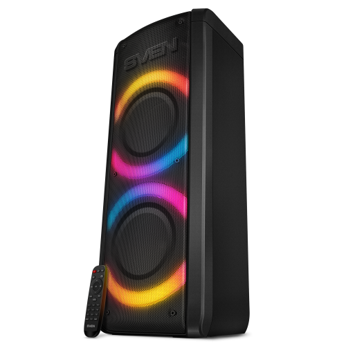 Портативная аудиосистема напольная SVEN АС PS-710 (100 Вт, TWS, Bluetooth, FM, USB, microSD, LED-дисплей, 4400мА*ч), черный (1/2) (SV-021696)